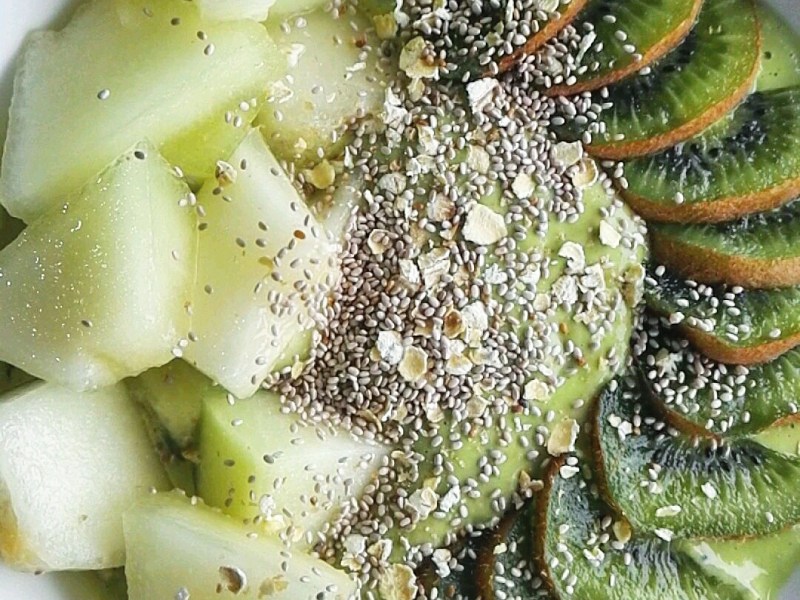 Green smoothie breakfast bowl Recipe [ Raw Vegan&nbsp;]