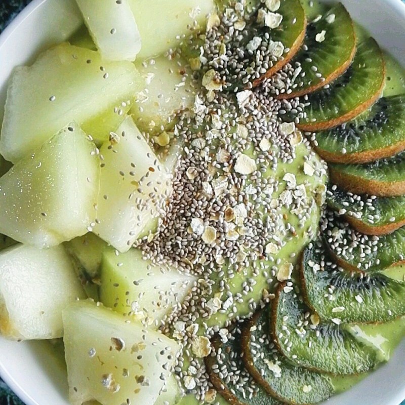 Green smoothie breakfast bowl Recipe [ Raw Vegan&nbsp;]