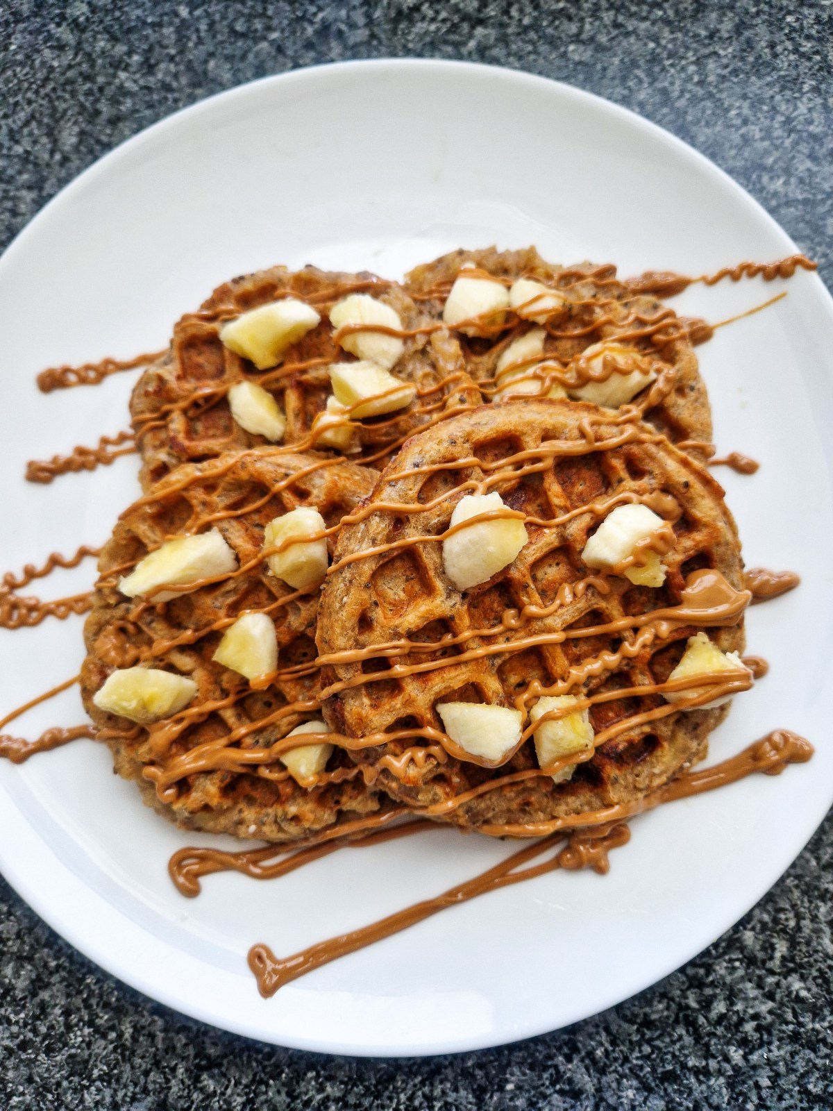 Banana Peanut Butter Waffles ( Vegan no added sugar&nbsp;)